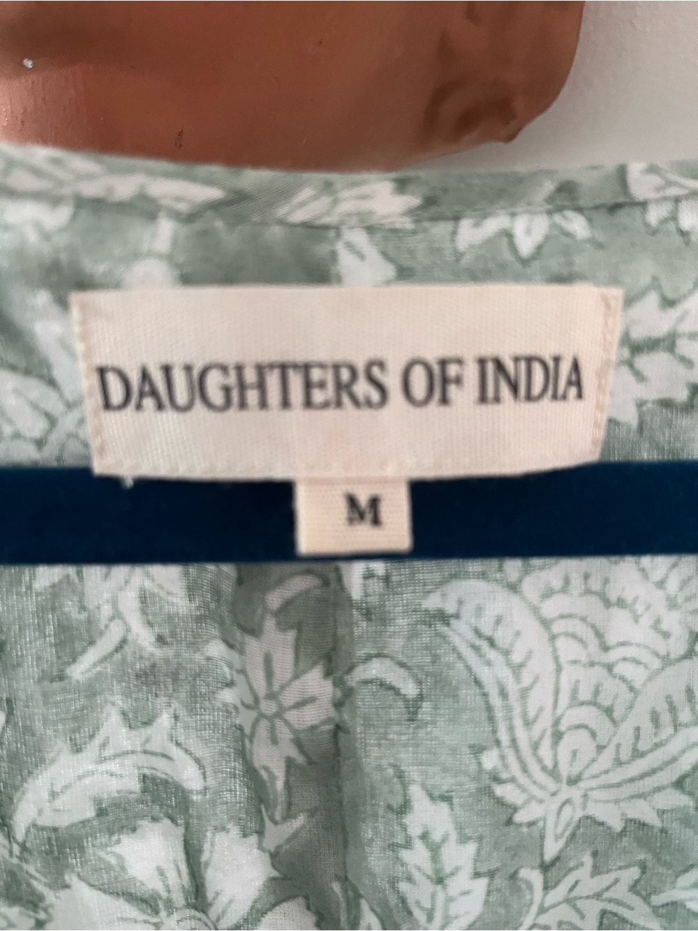 DAUGHTERS OF INDIA Kira Mint Green and White Floral Dress - Picture 9 of 10